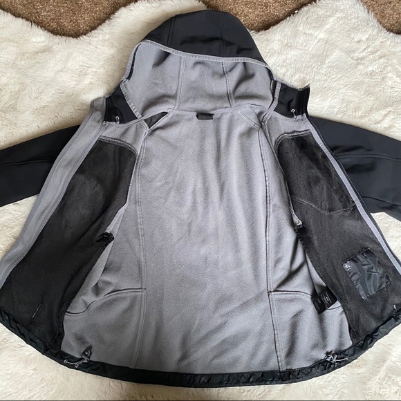 North face black soft shell Recco Apex Jacket - Picture 7 of 10